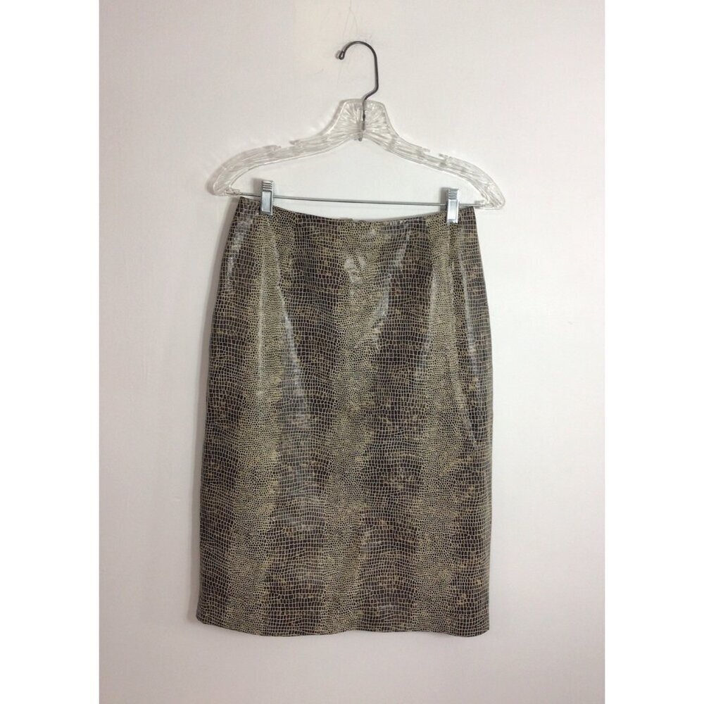 Danier Leather Pencil Skirt Knee Length Womens 6